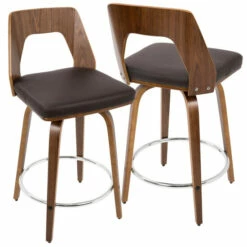 Cheap 🛒 Carson Carrington Culnady Mid-century Modern Counter Stool (Set Of 2) Cream Faux Leather 💯