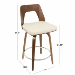 Cheap 🛒 Carson Carrington Culnady Mid-century Modern Counter Stool (Set Of 2) Cream Faux Leather 💯 -Carson Carrington Sales unnamed file 4939