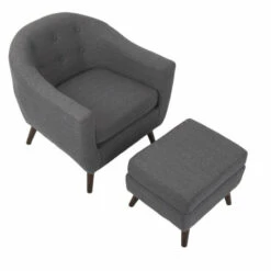 Best Pirce 🧨 Carson Carrington Lieksa Mid-century Modern Chair With Ottoman Cream/natural Wood 🧨 -Carson Carrington Sales unnamed file 4989