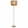 New ✔️ Carson Carrington Labbyn Jute Golden Brass Floor Lamp 💯