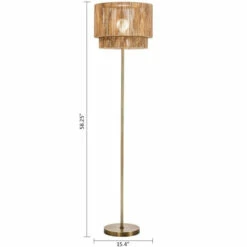 New ✔️ Carson Carrington Labbyn Jute Golden Brass Floor Lamp 💯 -Carson Carrington Sales unnamed file 5021