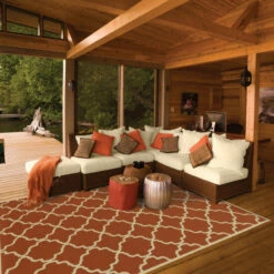 Top 10 ๐ฏ Carson Carrington Vasby Indoor/ Outdoor Lattice Rug Blue/brown โญ