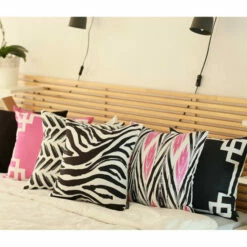 Wholesale 😀 Carson Carrington Geometric Pink And White 18-inch Throw Pillow Cover 💯 -Carson Carrington Sales unnamed file 5120