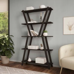 Discount 👏 Carson Carrington Shorewood Hourglass Bookcase White Wash ⌛ -Carson Carrington Sales unnamed file 5224