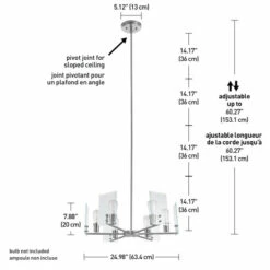 Brand new 👏 Carson Carrington Hjuken 6-light Industrial Brushed Nickel Chandelier ✨ -Carson Carrington Sales unnamed file 5241