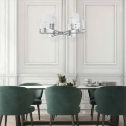 Brand new 👏 Carson Carrington Hjuken 6-light Industrial Brushed Nickel Chandelier ✨ -Carson Carrington Sales unnamed file 5242