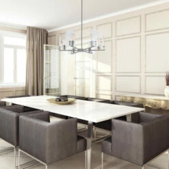 Brand new 👏 Carson Carrington Hjuken 6-light Industrial Brushed Nickel Chandelier ✨ -Carson Carrington Sales unnamed file 5244