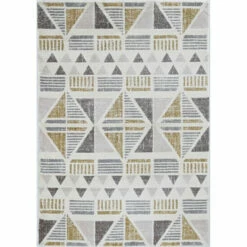 Outlet ⭐ Carson Carrington Mid-Century Modern Geometric Rug Ivory/mocha 🛒