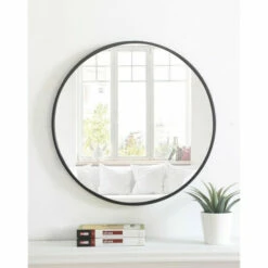 Deals 🤩 Carson Carrington Labbemala Metal Frame Round Mirror Blue 🤩