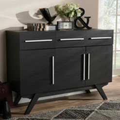 Best Pirce 😉 Carson Carrington Varberg Mid-century Dark Brown Sideboard 🎁