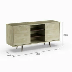 Budget 😉 Carson Carrington Hitra Mid-century 3-shelf TV Stand - 52 Inches Brown ⌛ -Carson Carrington Sales unnamed file 5418