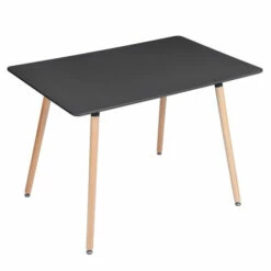 Hot Sale 😀 Carson Carrington Mid-Century Mordern Rectangular Dining Table Black 🎁 -Carson Carrington Sales unnamed file 5514