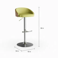 Cheapest 💯 Carson Carrington Sauda Wood And Chrome Mid-century Modern Adjustable Barstool Green ✔️ -Carson Carrington Sales unnamed file 5517