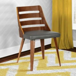 Best deal 🎁 Carson Carrington Skara Walnut Wood Mid-century Dining Chair Charcoal 👏