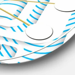 Budget 🎁 Carson Carrington Tomming White And Blue Pattern I' Mid-Century Wall Clock ⌛ -Carson Carrington Sales unnamed file 5666