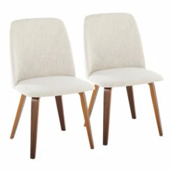 Outlet ❤️ Carson Carrington Vallberga Upholstered Dining Chair - Set Of 2 Cream Fabric/natural Wood ✨ -Carson Carrington Sales unnamed file 5711