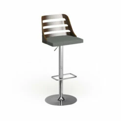 Promo 🤩 Carson Carrington Oglala Mid-century Modern Walnut Finished Adjustable Bar Stool Green 🤩