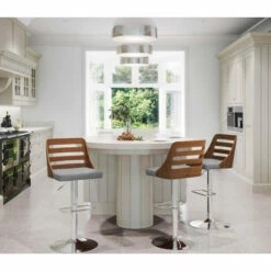 Promo 🤩 Carson Carrington Oglala Mid-century Modern Walnut Finished Adjustable Bar Stool Green 🤩 -Carson Carrington Sales unnamed file 5724