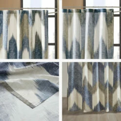 Hot Sale 🛒 Carson Carrington Mazeikiai Cotton Printed Shower Curtain Navy 😍 -Carson Carrington Sales unnamed file 5864