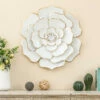Outlet 😀 Carson Carrington Mjugg White Metal Flower Wall Art ❤️ -Carson Carrington Sales unnamed file 589