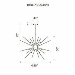 Brand new 🎉 Carson Carrington Dadran 9-light Sputnik Chandelier 😀 -Carson Carrington Sales unnamed file 5922