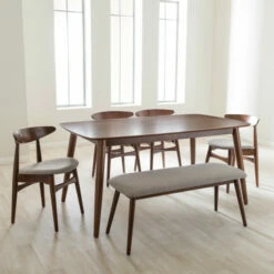 Hot Sale ⌛ Carson Carrington Haapajarvi Mid-century Modern 6-piece Medium Oak Dining Set ❤️ -Carson Carrington Sales unnamed file 5942