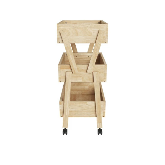 Hot Sale ✨ Carson Carrington Shorweood Wood Rolling Storage Cart White Wash 💯 10 Hot Sale ✨ Carson Carrington Shorweood Wood Rolling Storage Cart White Wash 💯 - Image 8