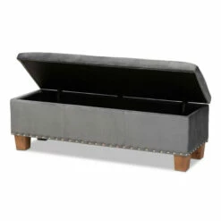 Flash Sale 🎉 Carson Carrington Bahult Upholstered Button-tufted Storage Ottoman Bench Navy 😉 -Carson Carrington Sales unnamed file 6013