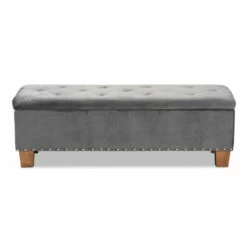 Flash Sale 🎉 Carson Carrington Bahult Upholstered Button-tufted Storage Ottoman Bench Navy 😉 -Carson Carrington Sales unnamed file 6014