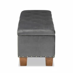 Flash Sale 🎉 Carson Carrington Bahult Upholstered Button-tufted Storage Ottoman Bench Navy 😉 -Carson Carrington Sales unnamed file 6015