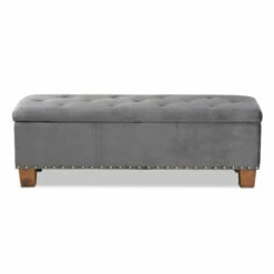 Flash Sale 🎉 Carson Carrington Bahult Upholstered Button-tufted Storage Ottoman Bench Navy 😉 -Carson Carrington Sales unnamed file 6016