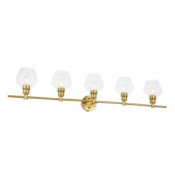 Outlet ⭐ Carson Carrington Ullerslev 5-Light Clear Glass Wall Sconce Chrome 🎁