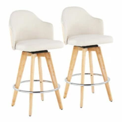 Wholesale 😍 Carson Carrington Valsatra Fixed-Height Counter Stool With Wood Base And Natural Wood Back (Set Of 2) Cream Fabric 🥰 -Carson Carrington Sales unnamed file 6065