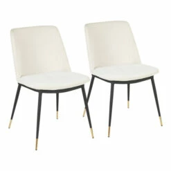 Deals ⭐ Carson Carrington Culnady Upholstered Dining Chair (Set Of 2) Beige Velvet 🎁