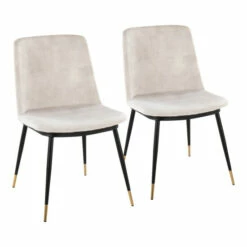Deals ⭐ Carson Carrington Culnady Upholstered Dining Chair (Set Of 2) Beige Velvet 🎁 -Carson Carrington Sales unnamed file 6073
