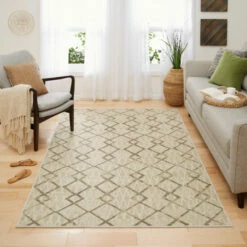 Hot Sale 😉 Carson Carrington Tegefors Prismatic Tate Area Rug Cream/grey ⌛