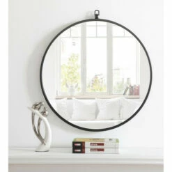 Brand new 😉 Carson Carrington Labbemala Metal Framed Round Wall Mirror White 🥰