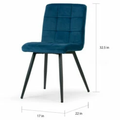 Promo 🥰 Carson Carrington Ideboas Blue Velvet Dining Chair (Set Of 2) 🎁 -Carson Carrington Sales unnamed file 6208