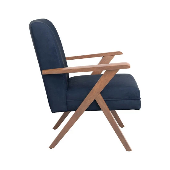 Wholesale โค๏ธ Carson Carrington Vaby Dark Blue And Brown Accent Chair - 30.50" X 31" X 35" ๐ 8 Wholesale โค๏ธ Carson Carrington Vaby Dark Blue And Brown Accent Chair - 30.50" X 31" X 35" ๐ - Image 6