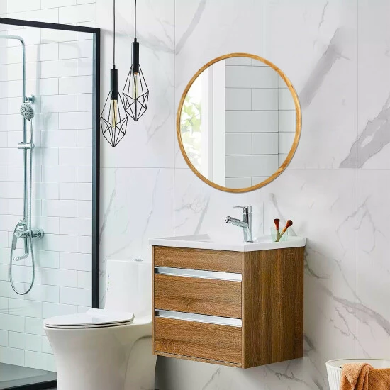 Wholesale โ Carson Carrington Salungen Wall-mounted Round Mirror - Oak ๐ฅฐ 3 Wholesale โ Carson Carrington Salungen Wall-mounted Round Mirror - Oak ๐ฅฐ