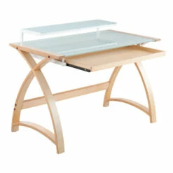 Best deal 👏 Carson Carrington Bentley Office Desk Walnut Wood & Black Glass ❤️ -Carson Carrington Sales unnamed file 6239