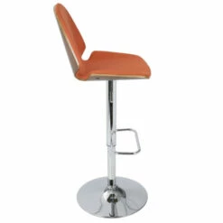 Outlet 🎁 Carson Carrington Vihti Walnut Wood Adjustable Swivel Bar Stool Grey 🧨 -Carson Carrington Sales unnamed file 6248