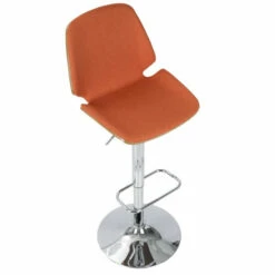 Outlet 🎁 Carson Carrington Vihti Walnut Wood Adjustable Swivel Bar Stool Grey 🧨 -Carson Carrington Sales unnamed file 6249