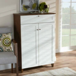 New 🤩 Carson Carrington Kaettilstorp Modern And Contemporary 5-shelf 👟 Shoe Cabinet 😉