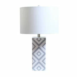 Budget 🔔 Carson Carrington Ingelshyttan White And Grey Ceramic Table Lamp 🥰