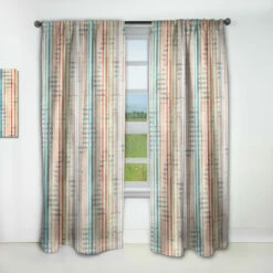 Buy 👍 Carson Carrington Tangsatter 'Grunge Line' Modern Curtain Single Panel 😍
