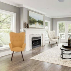 Cheap 🔥 Carson Carrington Falltorp Mid-century Tufted Velvet Accent Chair Terracottavelvet/espressoleg 👍 -Carson Carrington Sales unnamed file 634