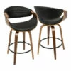 Outlet 😀 Carson Carrington Sauda Mid-century Modern Counter Stools (Set Of 2) - N/A Black/walnut 🤩 -Carson Carrington Sales unnamed file 6360