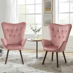 Cheap 🔥 Carson Carrington Falltorp Mid-century Tufted Velvet Accent Chair Terracottavelvet/espressoleg 👍 -Carson Carrington Sales unnamed file 638