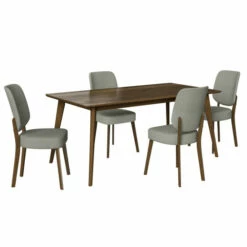 Brand new 🔥 Carson Carrington Dattolo 5-piece Rectangular Table And Armless Upholstered Dining Chairs Caribbean Blue 😍 -Carson Carrington Sales unnamed file 6445